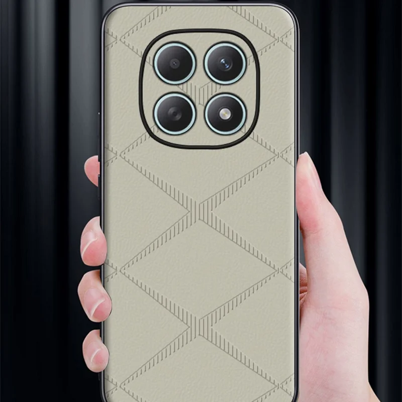 Phone Case For Xiaomi Poco M8 5G / Redmi Note 15 5G (Global) / 15 4G (Global) X-Patterned TPU PU Leather PC Anti-Drop Phone Cover - Brown