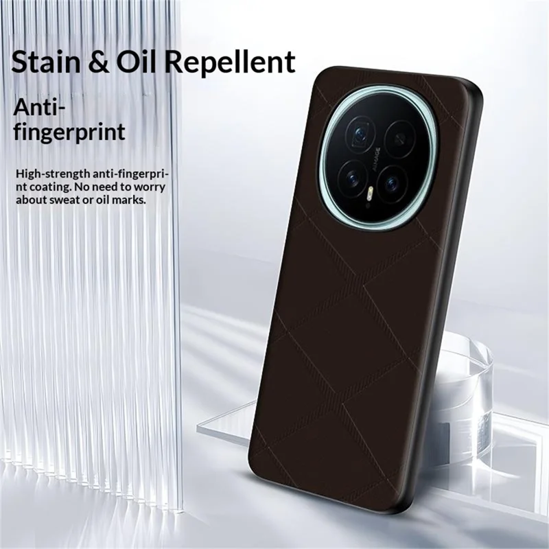 For Honor Magic8 5G Case X-Patterned TPU PU Leather PC Anti-Drop Phone Cover - Brown