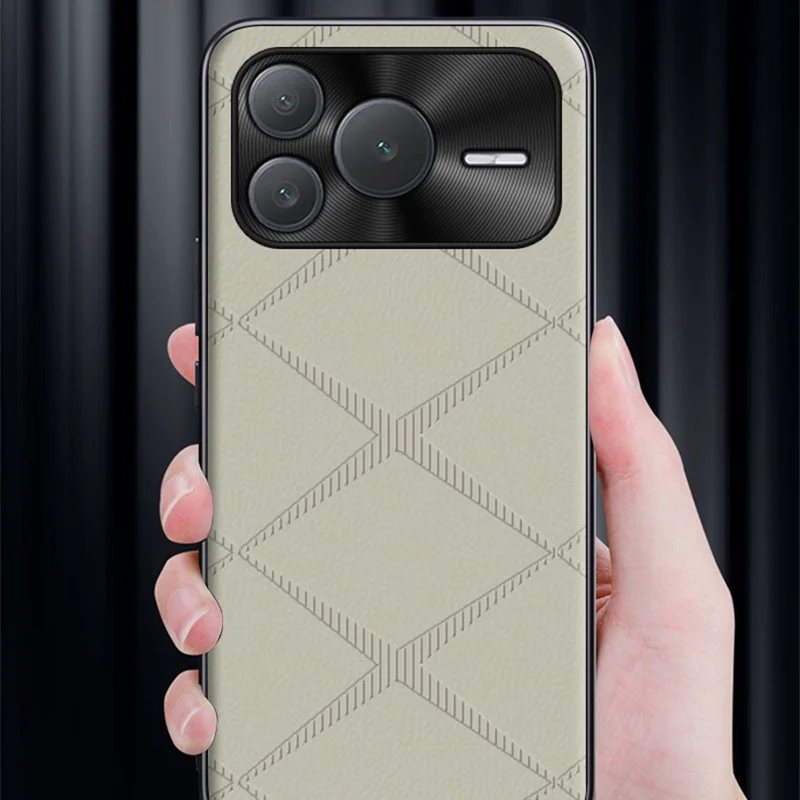 For Honor Power2 5G Case X-Patterned TPU PU Leather PC Anti-Drop Phone Cover - Brown