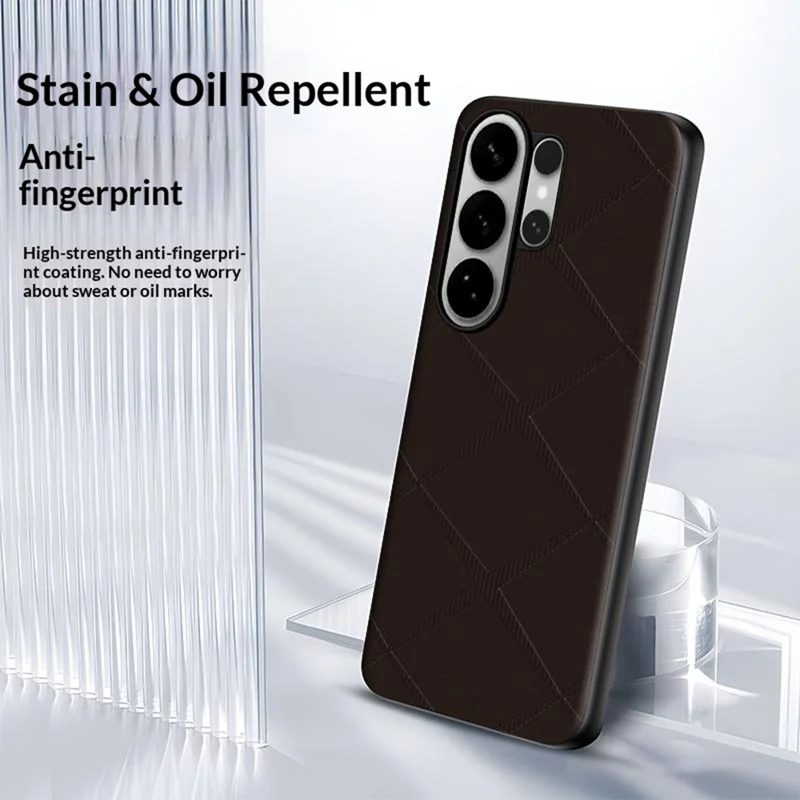 For Samsung Galaxy S25 Ultra Case X-Patterned TPU PU Leather PC Anti-Drop Phone Cover - Green