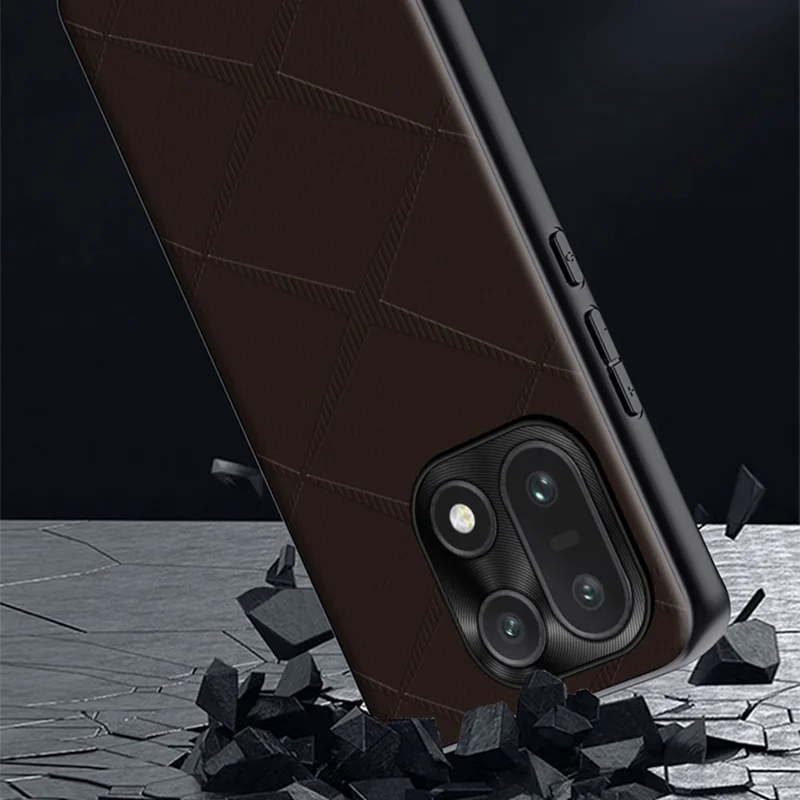 For OnePlus 15 5G Case X-Patterned TPU PU Leather PC Anti-Drop Phone Cover - Green