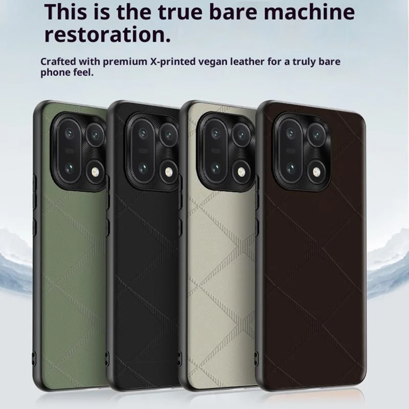 For OnePlus 15 5G Case X-Patterned TPU PU Leather PC Anti-Drop Phone Cover - Green