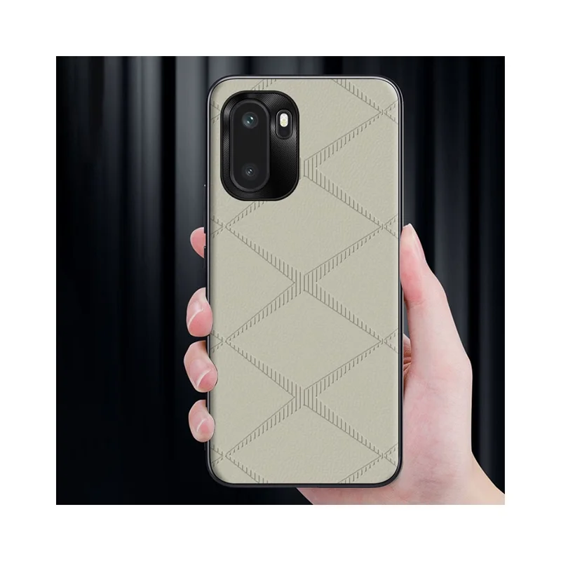 For OnePlus Ace 6 5G Case X-Patterned TPU PU Leather PC Anti-Drop Phone Cover - Green