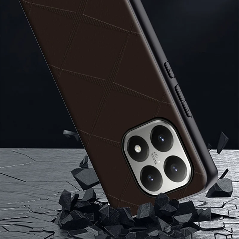 For Xiaomi 15T Case X-Patterned TPU PU Leather PC Anti-Drop Phone Cover - Green