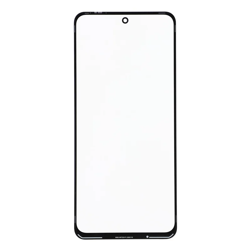 For vivo Y28 4G Front Screen Glass Lens + OCA Adhesive Part (without Logo) - Black