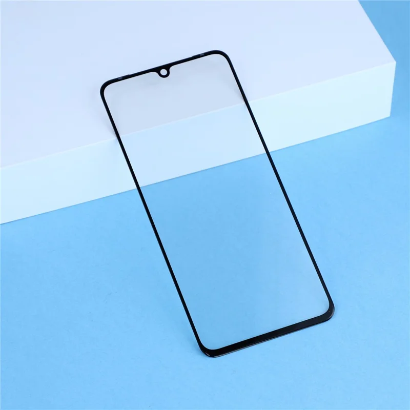 For vivo Y28 4G Front Screen Glass Lens + OCA Adhesive Part (without Logo) - Black