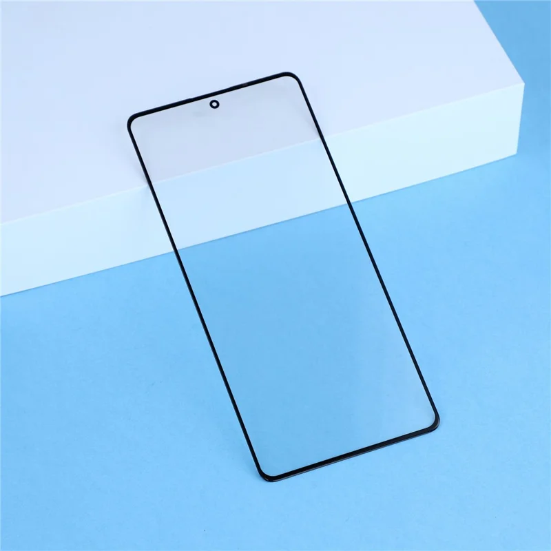 Lente in Vetro Frontale per Xiaomi Poco F5 5G con Adesivo OCA (senza Logo) - Nero