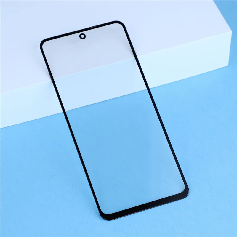 Передняя стеклянная линза экрана для Xiaomi Redmi Note 9 Pro 4G с OCA + клей (без логотипа) — черный цвет