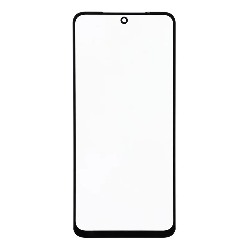 Lente de Vidro Frontal para Xiaomi Redmi Note 10 4G + Peça com Adesivo OCA (sem Logótipo) - Preto