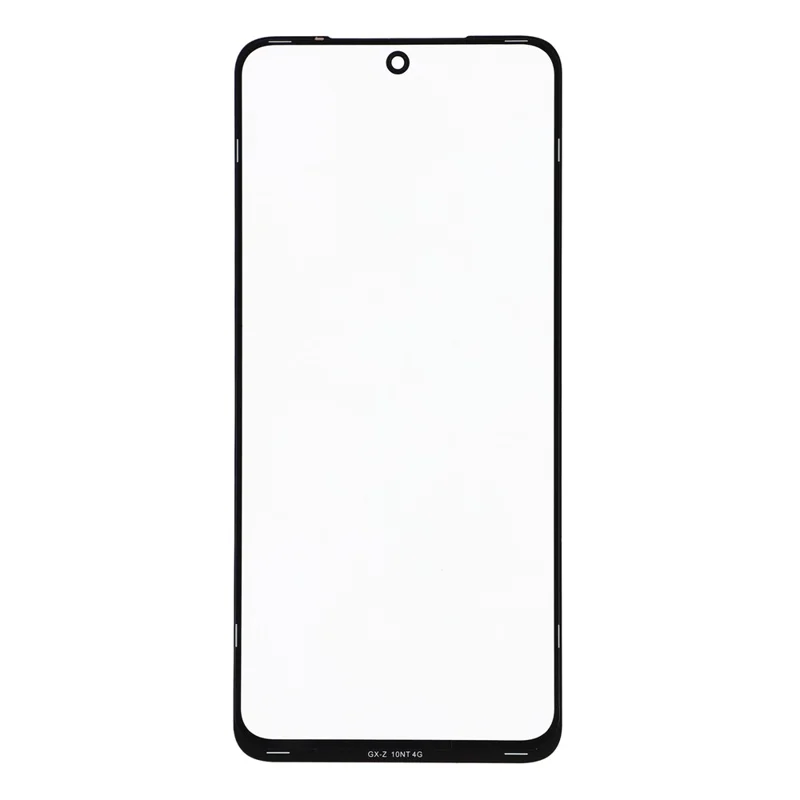 Lente de Vidro Frontal para Xiaomi Redmi Note 10 4G + Peça com Adesivo OCA (sem Logótipo) - Preto