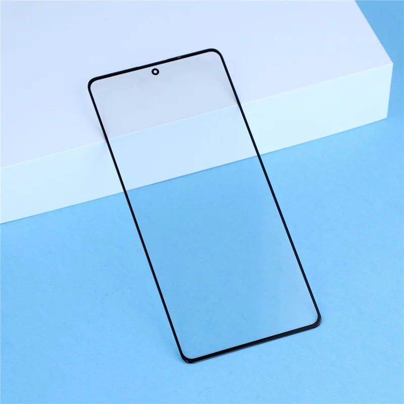 Передняя стеклянная линза экрана для Xiaomi Redmi Note 13 Pro 4G с клеем OCA (без логотипа) — черный цвет