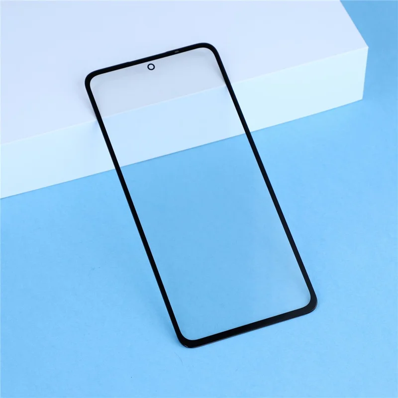 Pour Xiaomi Redmi Note 14 4G (163,25 mm) Objectif en verre avant de l'écran + pièce adhésive OCA (sans logo) - Noir