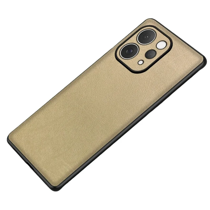 For vivo S50 5G Case Silk-Textured PU Leather Coated PC TPU Protective Phone Back Cover - Gold