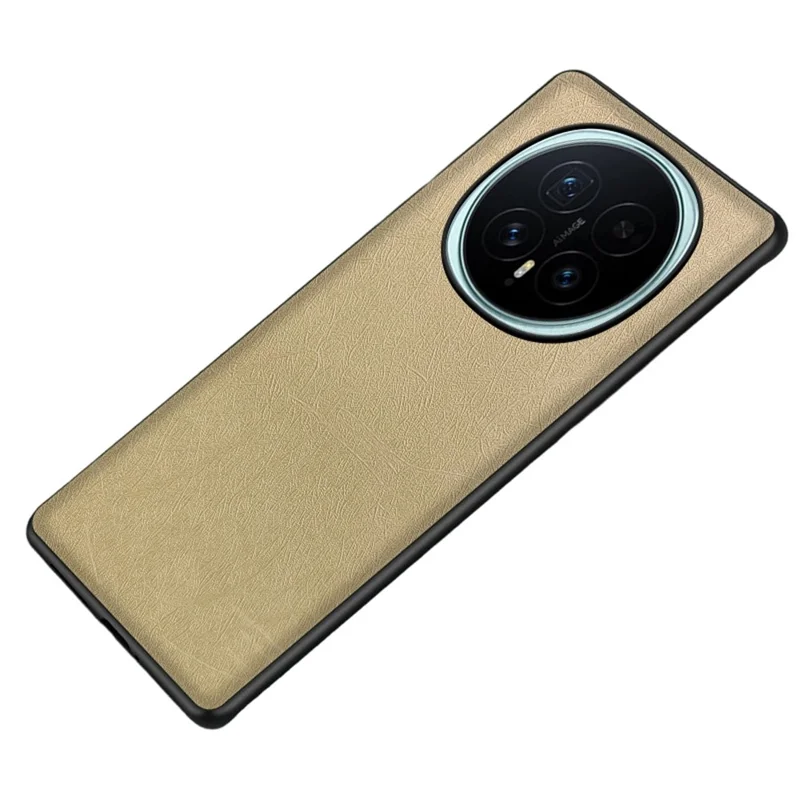 For Honor Magic8 5G Case Silk-Textured PU Leather Coated PC TPU Protective Phone Back Cover - Gold