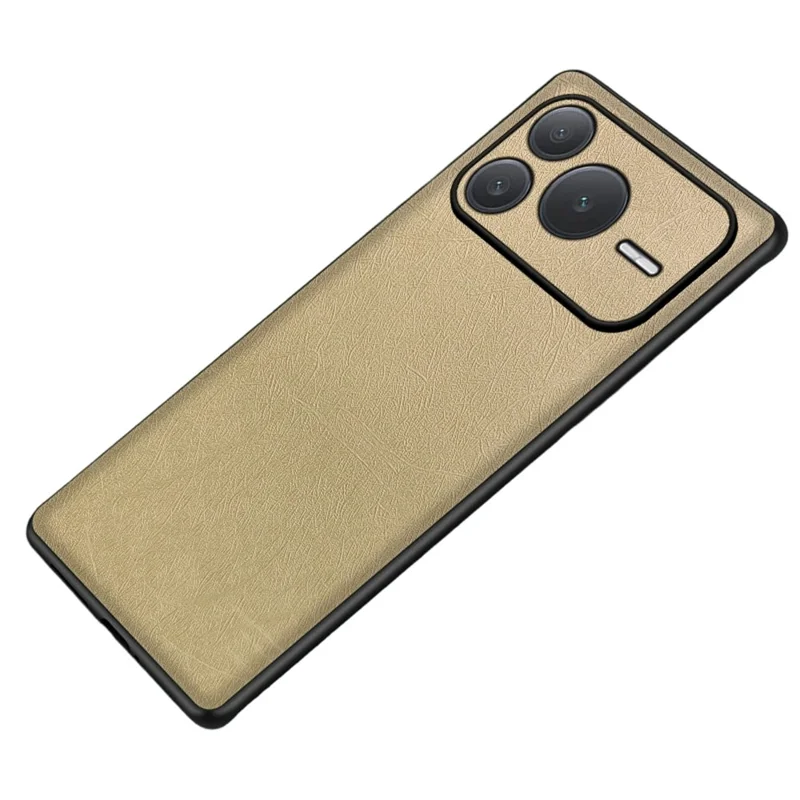 For Honor Power2 5G Case Silk-Textured PU Leather Coated PC TPU Protective Phone Back Cover - Gold