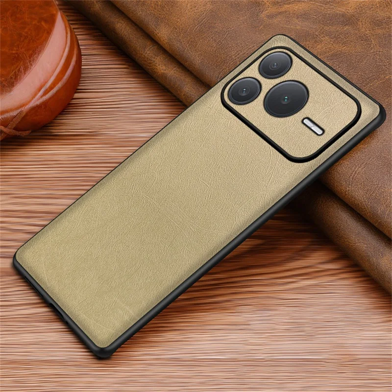 For Honor Power2 5G Case Silk-Textured PU Leather Coated PC TPU Protective Phone Back Cover - Gold