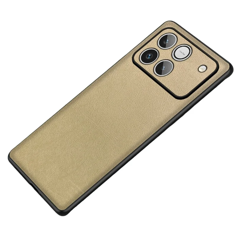 Phone Case For Honor Win 5G  /  Win RT 5G Silk-Textured PU Leather Coated PC TPU Protective Phone Back Cover - Gold