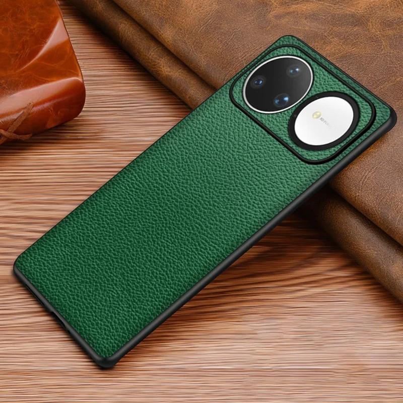 For Huawei nova 15 Ultra 5G Case Litchi Texture PU Leather Coated PC + TPU Protective Phone Back Cover - Green