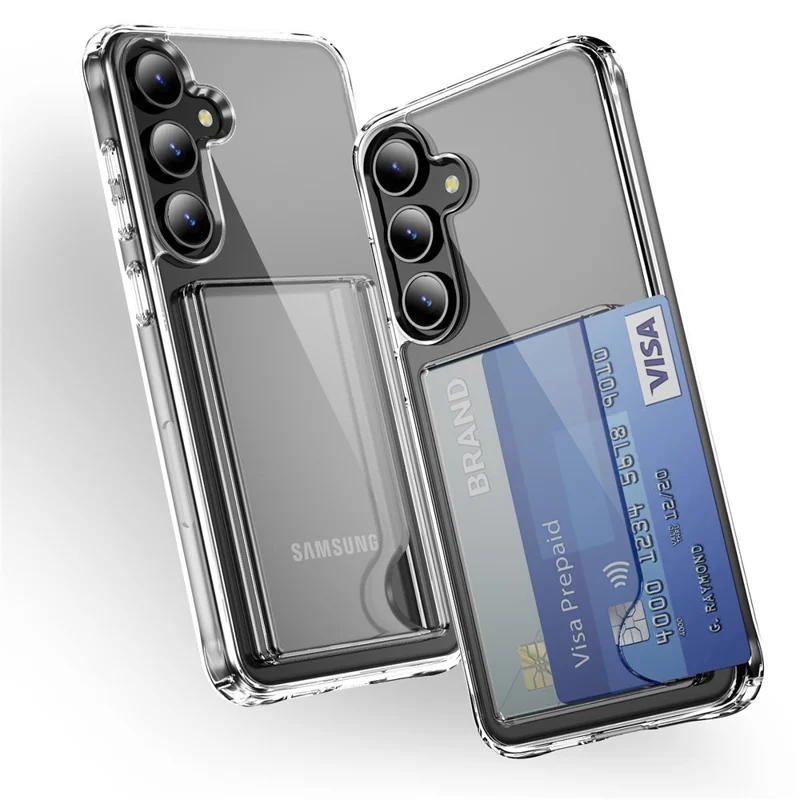 Transparante beschermhoes met kaarthouder voor Samsung Galaxy S26+ - TPU telefoonhoes