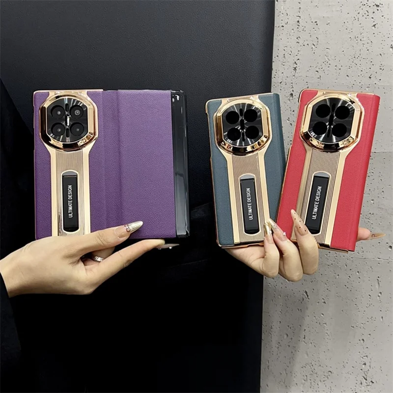 Cover per Huawei Mate X7 con Supporto in Pelle e PC - Verde