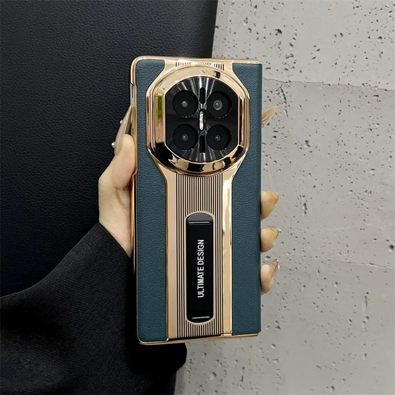 Cover per Huawei Mate X7 con Supporto in Pelle e PC - Verde