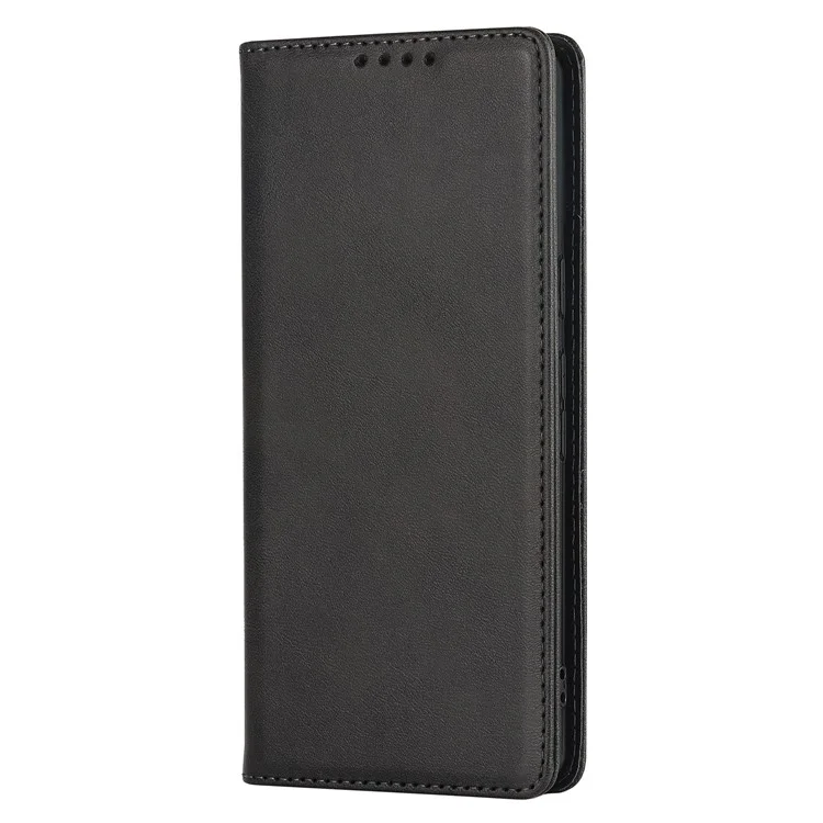 Para Google Pixel 7 5G Case de Teléfono de la Ternera Case de Billetera de la Billetera de la Billetera Magnetic Absorción Magnética Cubierta de Teléfono a Prueba de Choque Todo Incluido - Negro