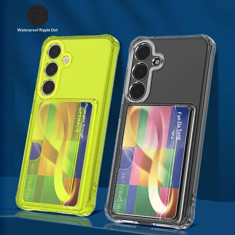 Bulk Purchasing For Samsung Galaxy A35 5G Case Precise Cutouts Card Holder Shockproof Clear TPU Phone Back Cover - Yellow