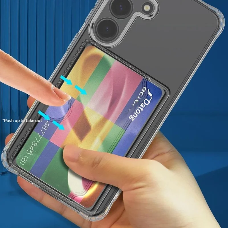 Groothandel Voor Samsung Galaxy A15 5G Hoesje Precieze Uitsparingen Kaarthouder Stootvaste Duidelijke TPU Telefoon Achterkant - Zwart