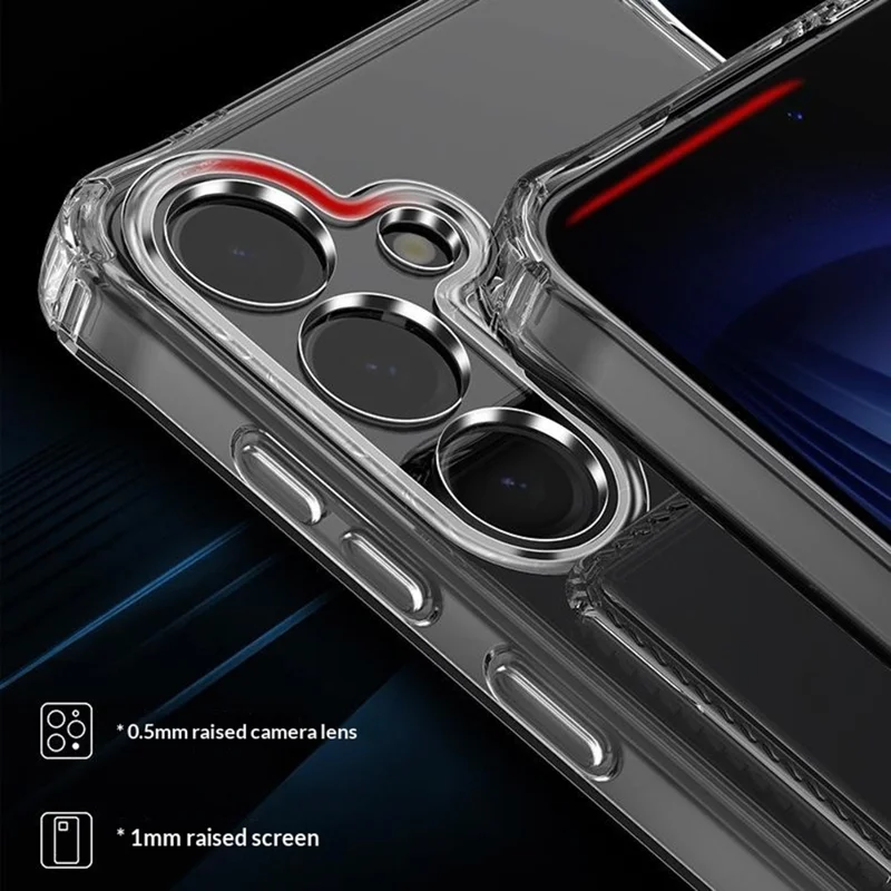 Bulk Purchasing For Samsung Galaxy A55 5G Case Precise Cutouts Card Holder Shockproof Clear TPU Phone Back Cover - Transparent