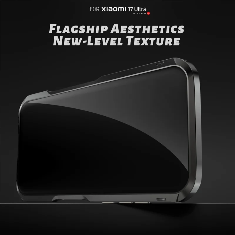 LUPHIE For Xiaomi 17 Ultra 5G Case Metal Bumper Frame Shockproof Phone Cover - Black  /  Red