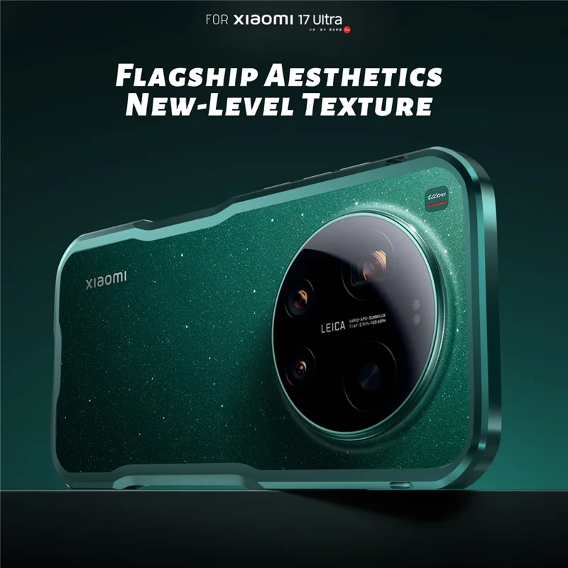 LUPHIE For Xiaomi 17 Ultra 5G Case Metal Bumper Frame Shockproof Phone Cover - Black  /  Red