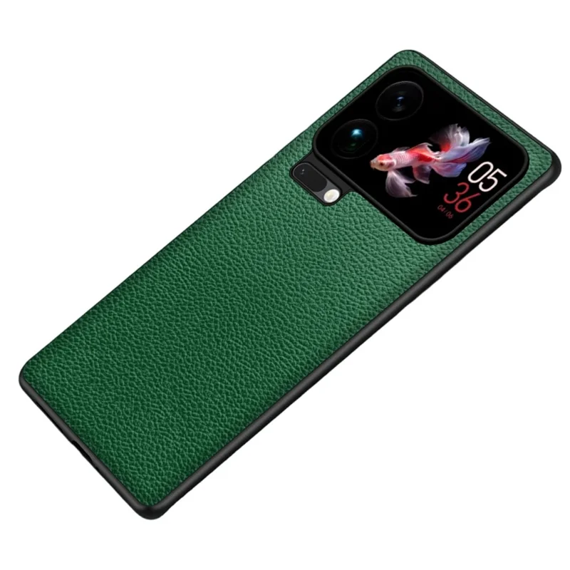 For Xiaomi 17 Pro Case Litchi Texture PU Leather Coated PC + TPU Protective Phone Back Cover - Green