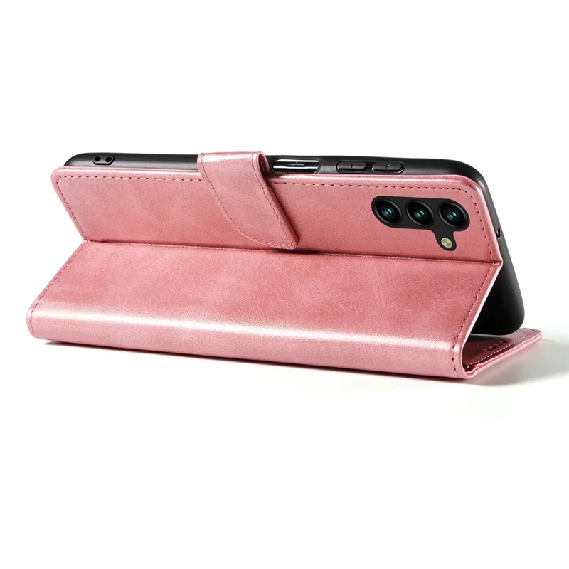 Étui pour Samsung Galaxy A37 5G en cuir avec support et fermeture magnétique - Or rose