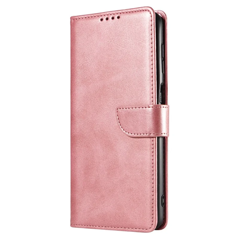 Voor Samsung Galaxy S26 / S26 Pro hoesje van lederen standaard telefoonhoes met magnetische sluiting - Roze goud