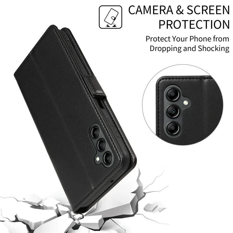 For Samsung Galaxy A37 5G Case Side Magnetic Clasp RFID Blocking Leather Phone Wallet Cover - Sort