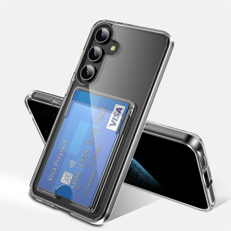 Per 	Samsung Galaxy S26+ Custodia in TPU + PC + Acrilico con Portatessere - Trasparente