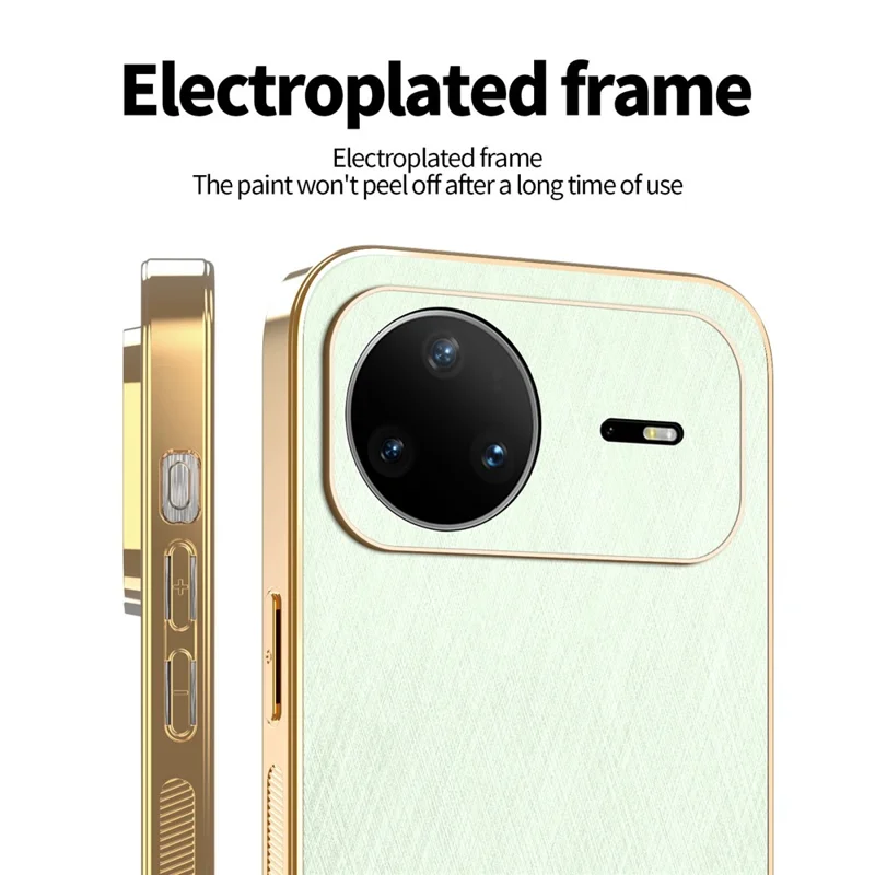 KADEM For Huawei nova 15 Pro 5G Case Electroplating Silk Texture PU + TPU Phone Back Cover - Green