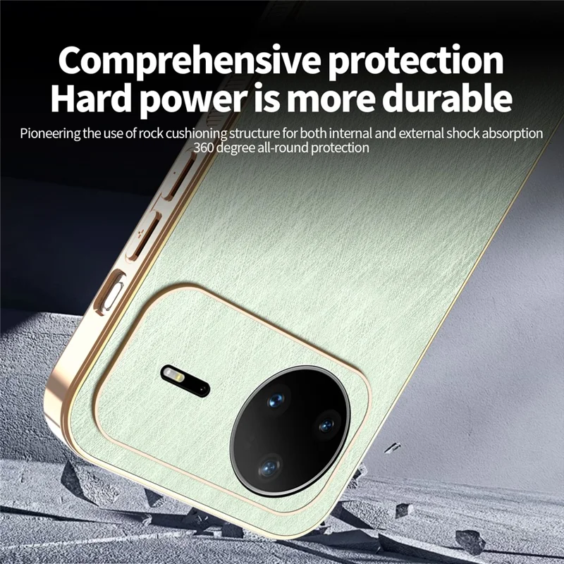 KADEM For Huawei nova 15 Pro 5G Case Electroplating Silk Texture PU + TPU Phone Back Cover - Green