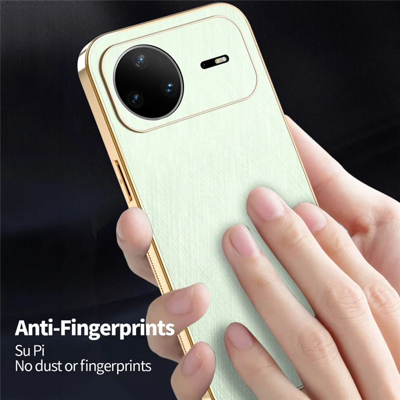 KADEM For Huawei nova 15 Pro 5G Case Electroplating Silk Texture PU + TPU Phone Back Cover - Green