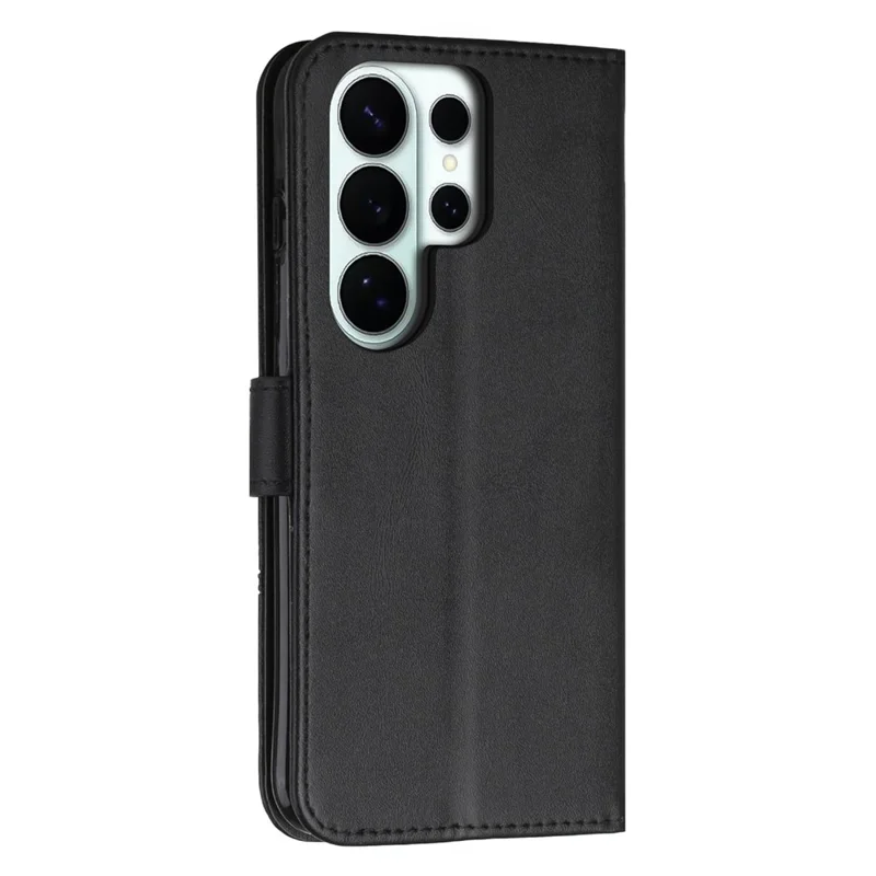 Acquisto all'ingrosso per custodia in pelle per Samsung Galaxy S25 Ultra, custodia pieghevole con supporto, portafoglio, chiusura a libro con cinturino - Nero