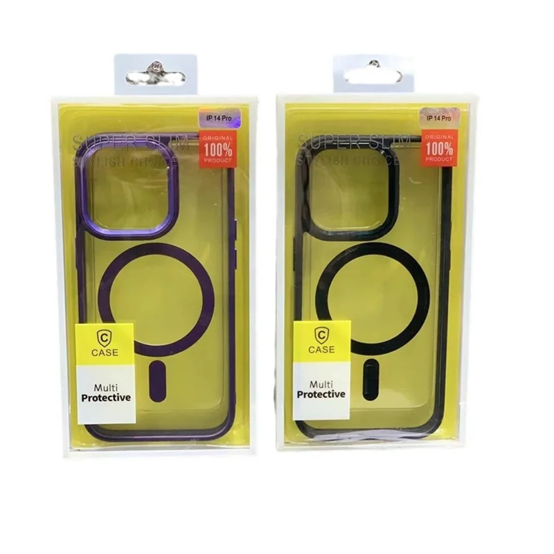 Coque magnétique pour iPhone 17 Pro Max, housse de protection transparente en TPU + PC compatible avec MagSafe - Noir