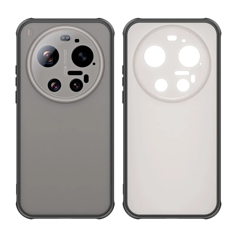 For Xiaomi 17 Ultra 5G Case Drop Proof Airbags Frosted Translucent PC + TPU Phone Back Cover - Black