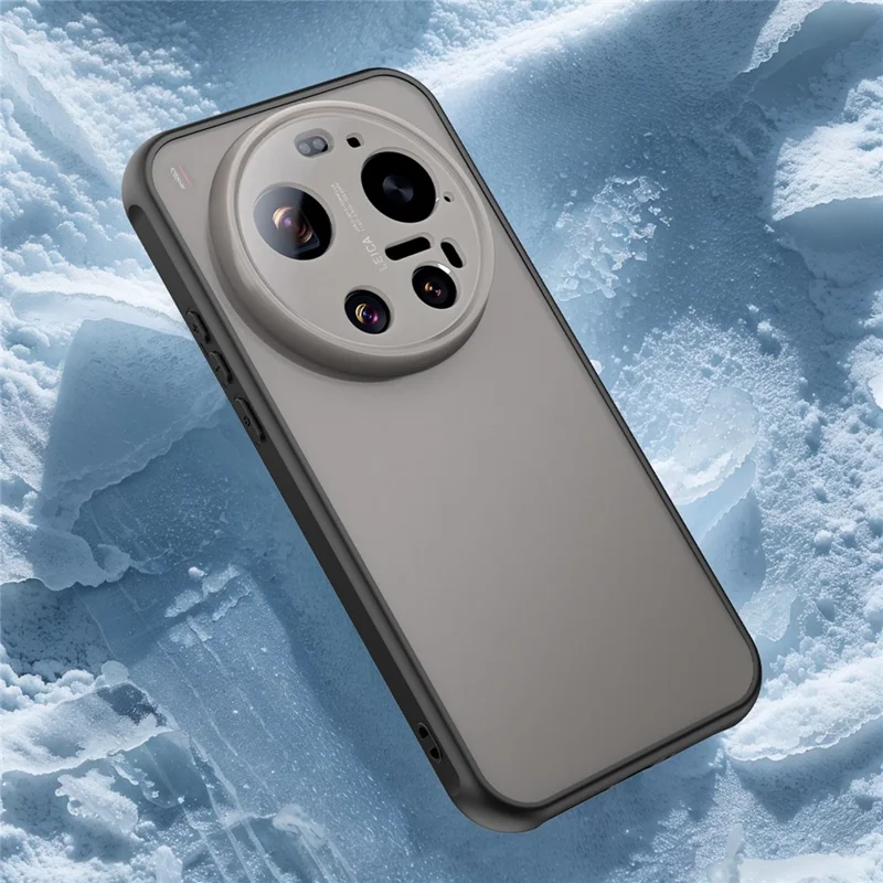 For Xiaomi 17 Ultra 5G Case Drop Proof Airbags Frosted Translucent PC + TPU Phone Back Cover - Black