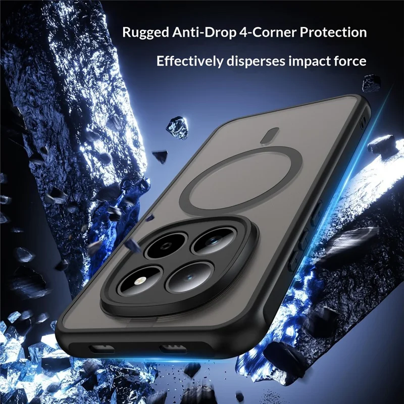 Compra al por mayor para funda magnética Xiaomi Redmi Note 15 Pro 5G (Global) resistente a caídas, cubierta de teléfono PC + TPU - Morado