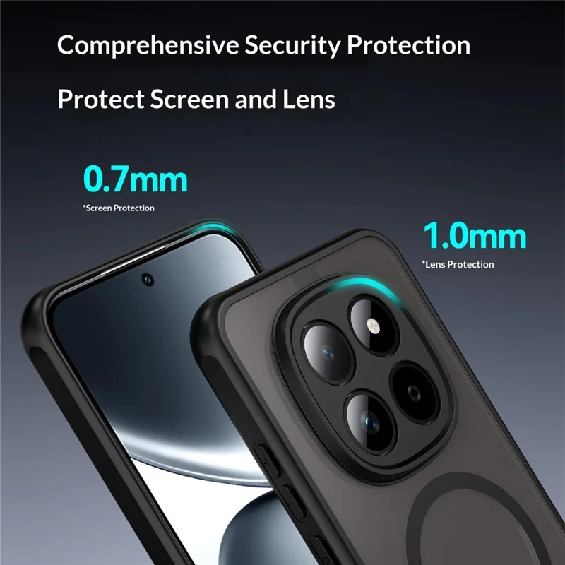 Compra al por mayor para funda magnética Xiaomi Redmi Note 15 Pro 5G (Global) resistente a caídas, cubierta de teléfono PC + TPU - Morado