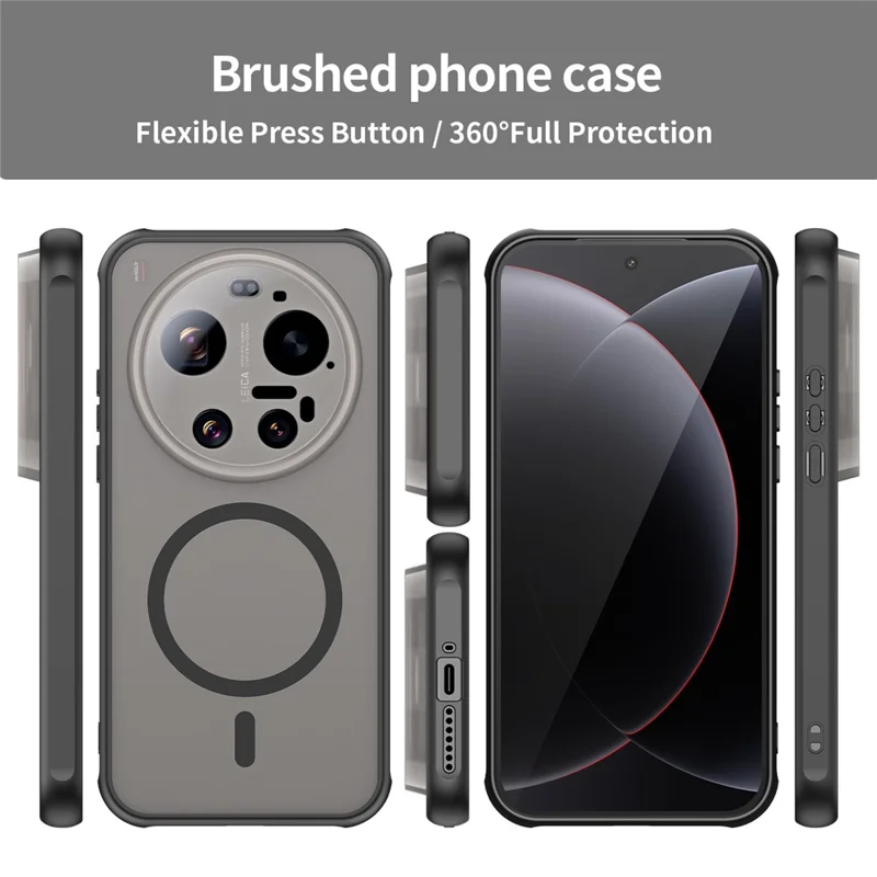 Bulk Purchasing For Xiaomi 17 Ultra 5G Magnetic Case Anti Drop PC + TPU Phone Cover - Black