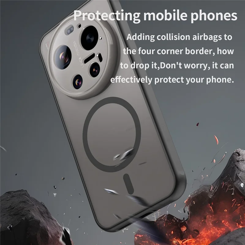 Bulk Purchasing For Xiaomi 17 Ultra 5G Magnetic Case Anti Drop PC + TPU Phone Cover - Black