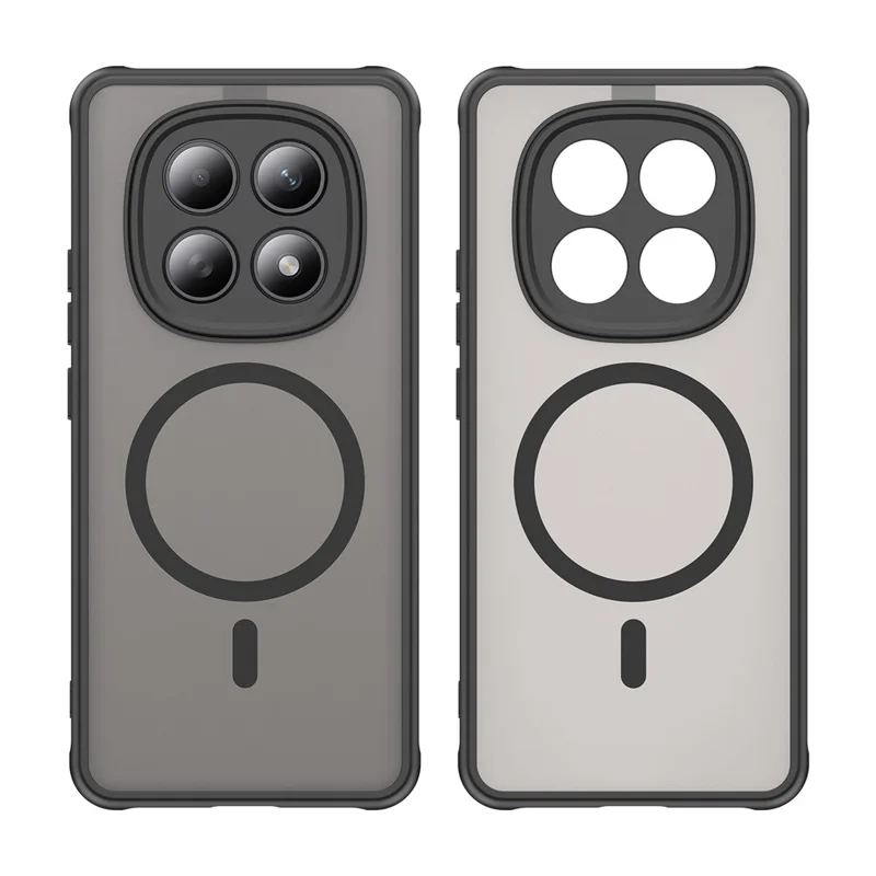 Bulk Purchasing For Xiaomi Poco M8 5G / Redmi Note 15 5G (Global) / 15 4G (Global) Magnetic Case Anti Drop PC + TPU Phone Cover - Black