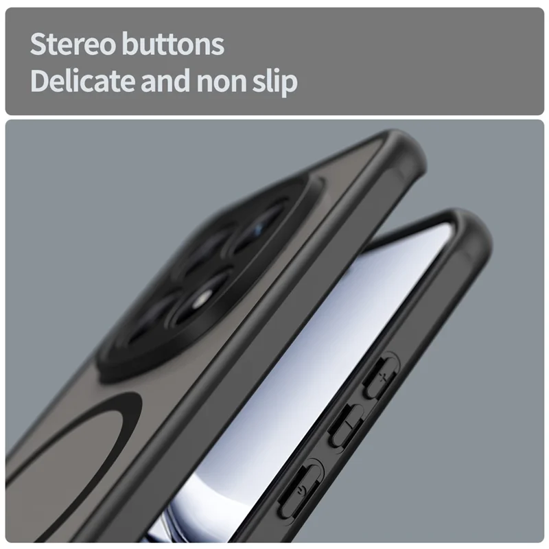 Bulk Purchasing For Xiaomi Poco M8 5G / Redmi Note 15 5G (Global) / 15 4G (Global) Magnetic Case Anti Drop PC + TPU Phone Cover - Black