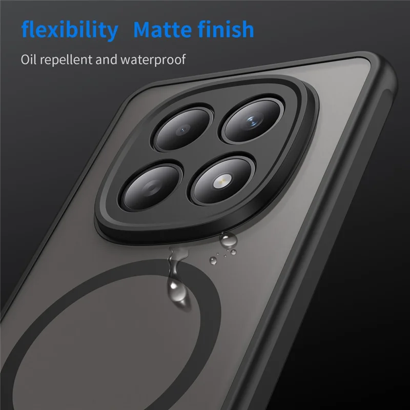 Bulk Purchasing For Xiaomi Poco M8 5G / Redmi Note 15 5G (Global) / 15 4G (Global) Magnetic Case Anti Drop PC + TPU Phone Cover - Black